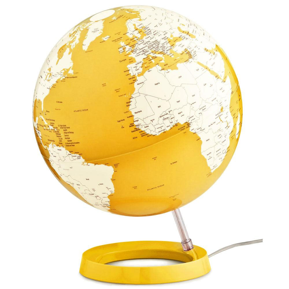 Spheric Yellow Illuminated Globe by Waypoint Geographic