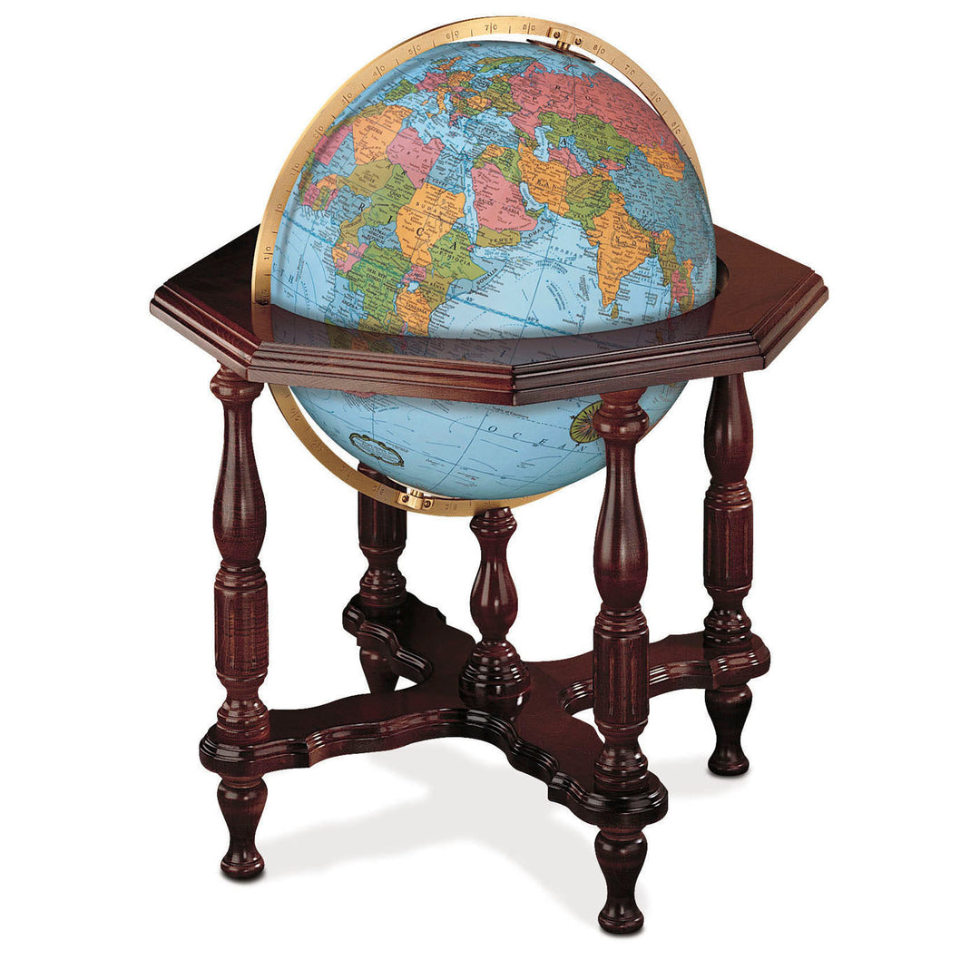 Statesman Illuminated Floor Globe - Blue by Replogle Globes