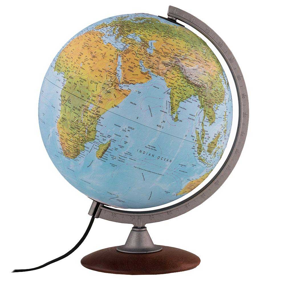 Tactile Relief Illuminated World Globe by Waypoint Geographic