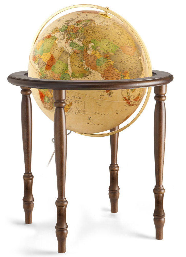 Valencia Antique Illuminated Floor Globe by Waypoint Geographic